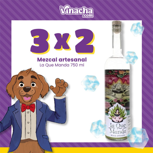 3 Botellas  Mezcal La que Manda Espadin 750 ml.